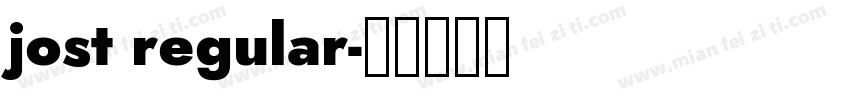 jost regular字体转换